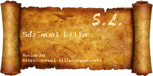 Sámuel Lilla névjegykártya